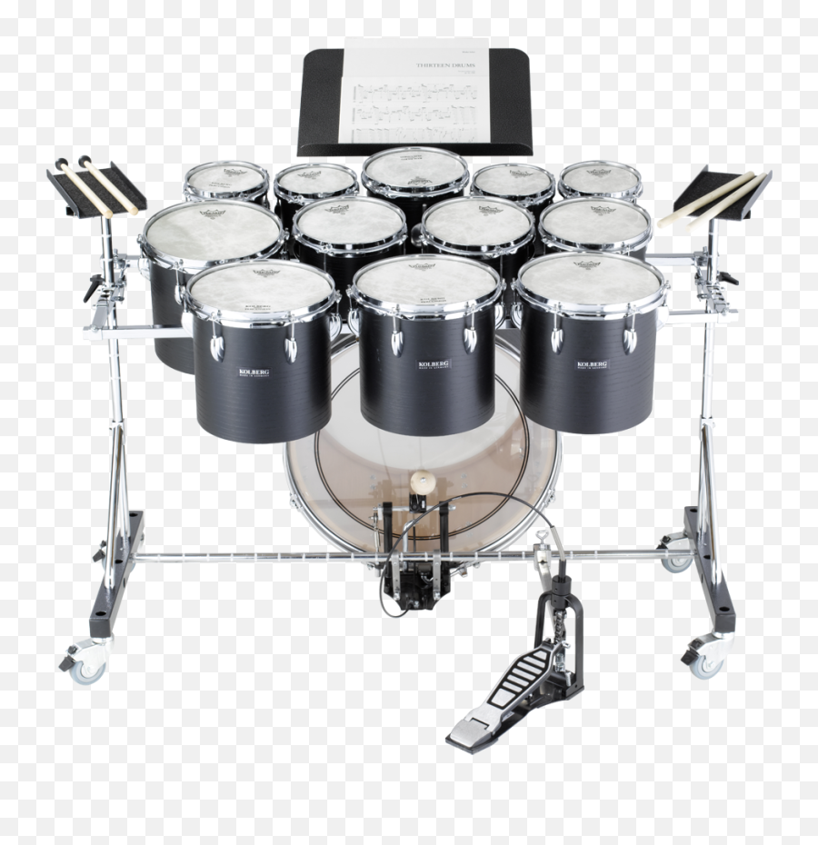 Multipercussion - Rack Thirteen Drums Kolberg Floor Tom Emoji,Drum Set Transparent Background