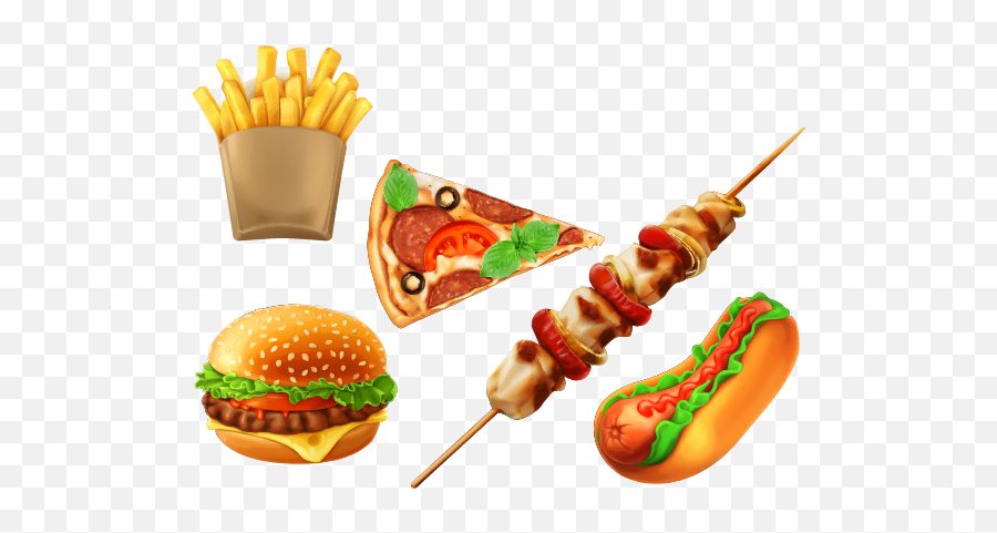 Hamburger Hot Dog Fast Food Junk Food - Barbecue Vector Burger Pizza Vector Emoji,Hamburger Clipart