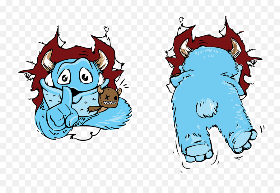 Adorable Cartoon Monster Clipart - Full Size Clipart Emoji,Cute Monster Clipart