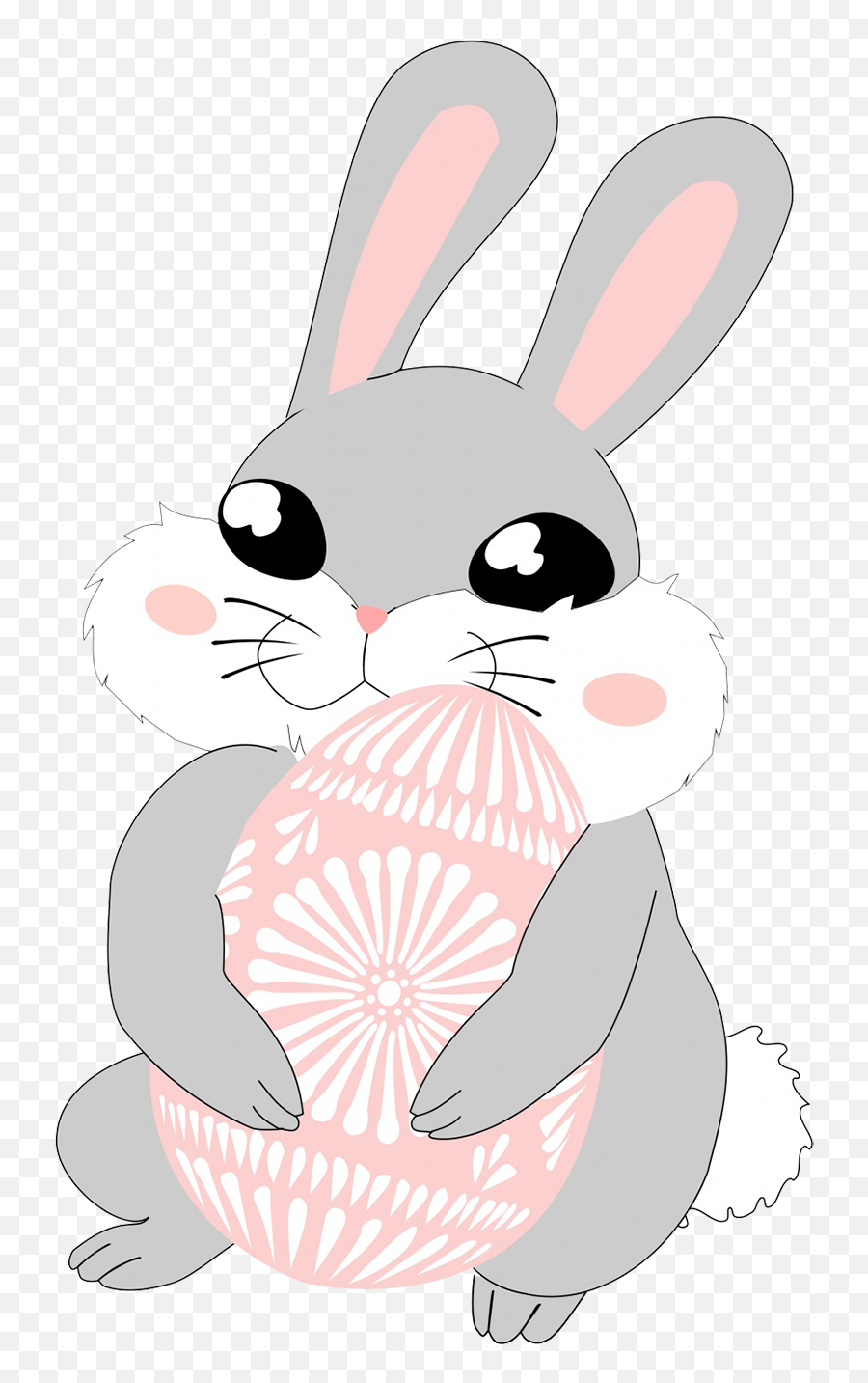 Funny Easter Bunny Clipart Emoji,Vintage Easter Clipart