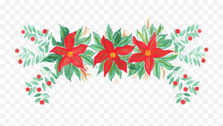 Free Photo Watercolor Holly Poinsettia Petals Flowers - Max Emoji,Poinsettia Transparent Background