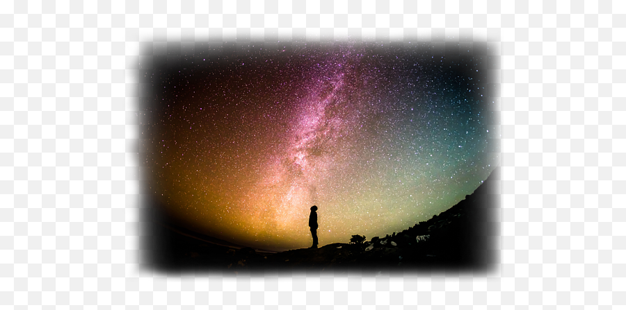Man Standing Galaxy Background Outerspace Planets Earth Emoji,Galaxy Background Png