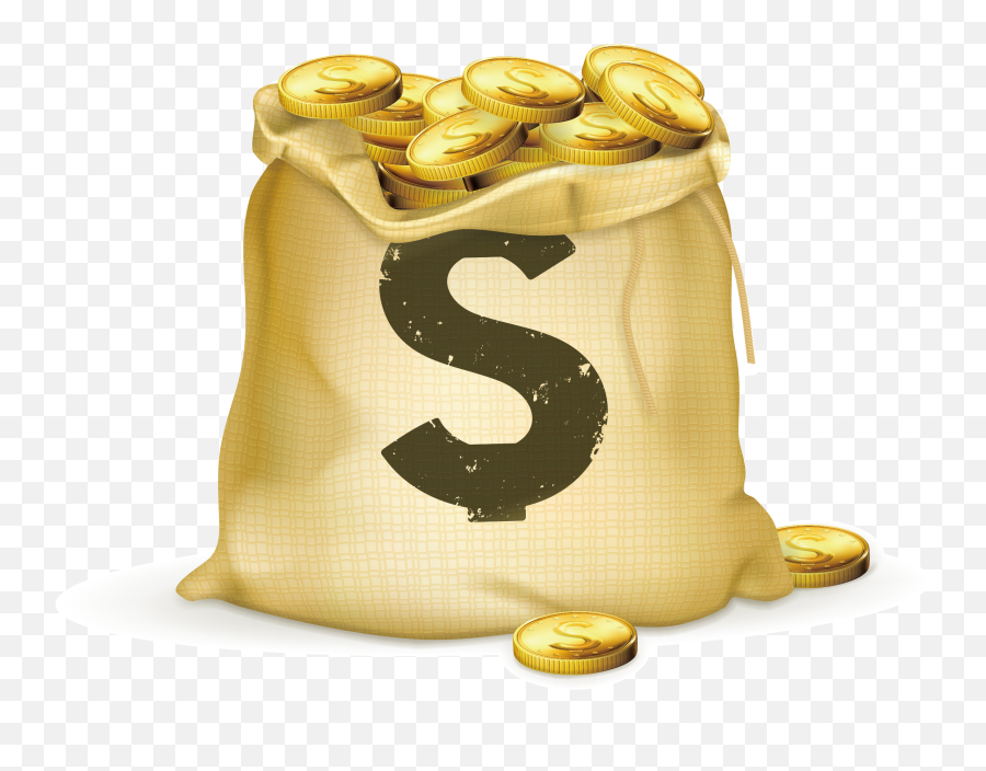 Download Coins Clipart Bag Full Money - Gold Money Bag Transparent Background Emoji,Coins Clipart