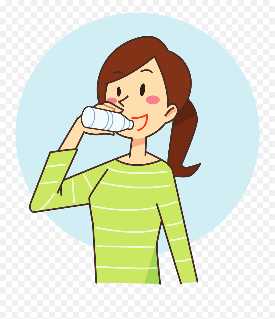 Woman Is Drinking Water Clipart - Drink Water Clip Art Png Emoji,Drink Clipart
