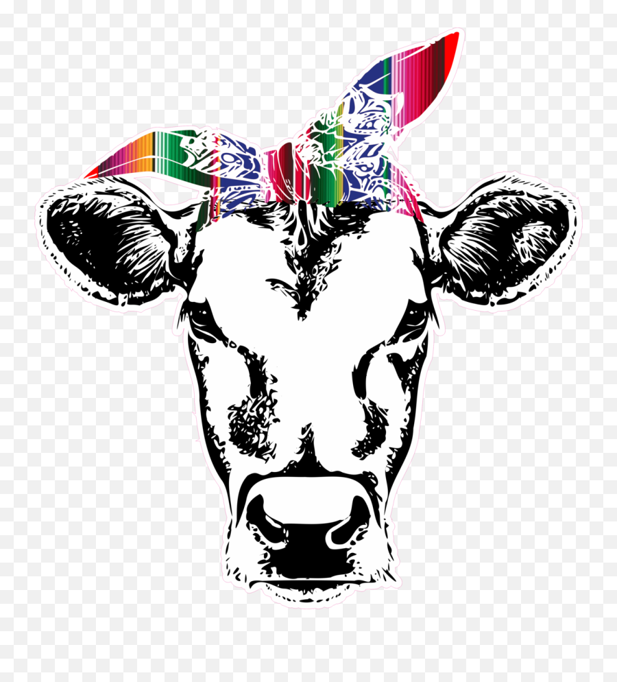 Head Clipart Cows Head Cows - Cow With Bandana Emoji,Cow Face Clipart