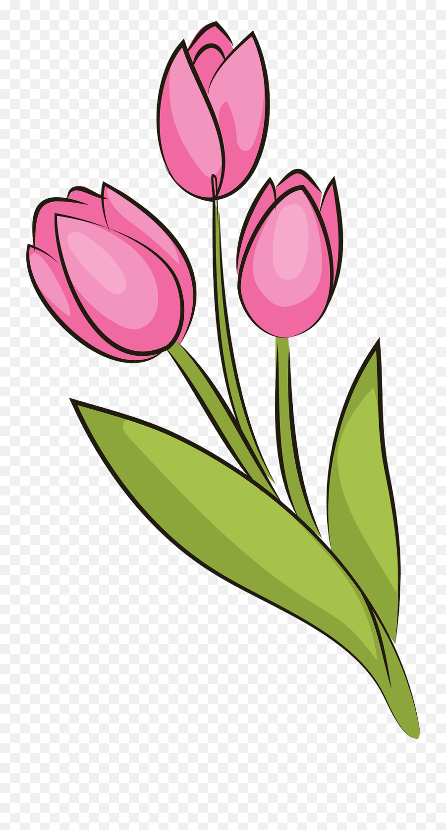 Bouquet Of Tulips Clipart - Tulips Clipart Emoji,Tulips Clipart