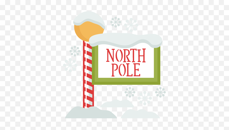 North Pole Sign Svg Scrapbook Cut - Cute North Pole Sign Emoji,North Pole Clipart
