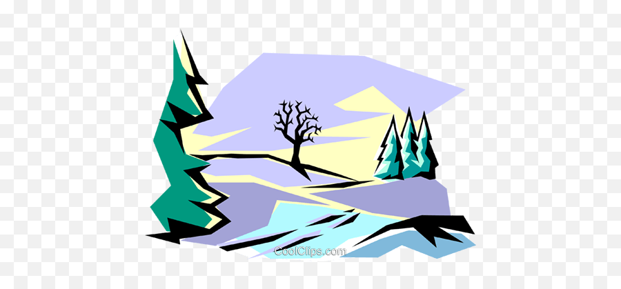 Winter Scene Royalty Free Vector Clip - Horizontal Emoji,Winter Scene Clipart