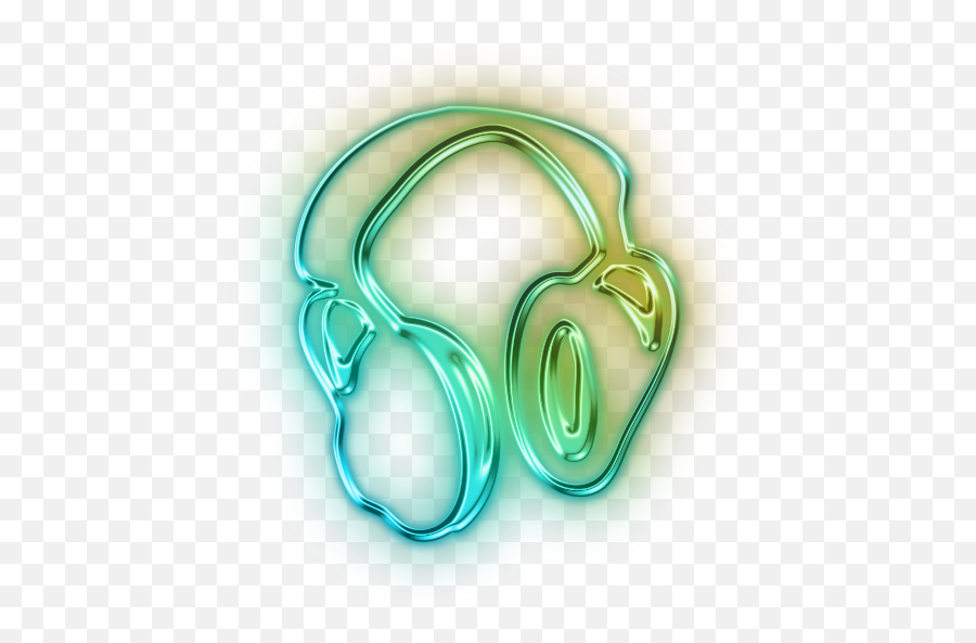 Neon Headphones - Album On Imgur Neon Nota Musical Png Emoji,Headphones Transparent Background