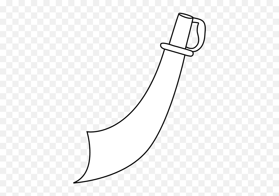 Download Hd Sword Clipart Pirate Sword - Crescent Pirate Sword Black Background Emoji,Sword Clipart