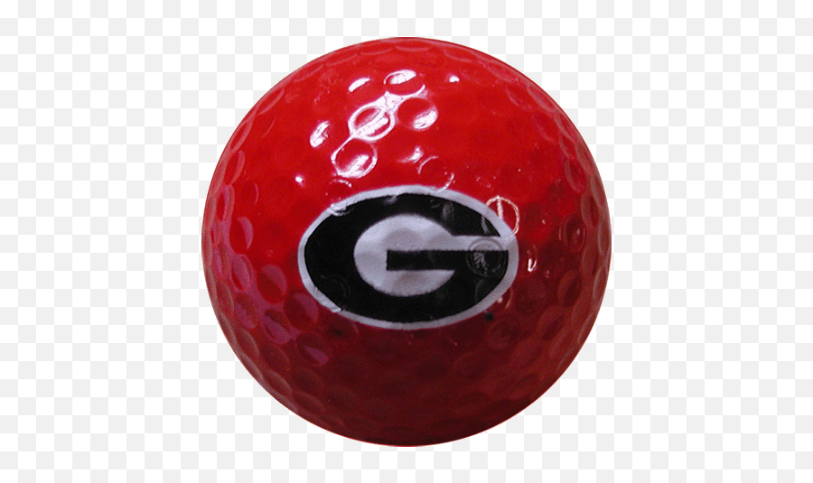 University Of Georgia Red Golf Ball With Georgia G Logo - For Golf Emoji,Georgia Bulldogs Logo