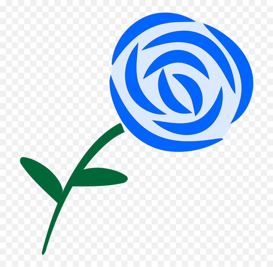 Blue Flower On The Stem Clipart Free Download Transparent - Vertical Emoji,Blue Flower Clipart