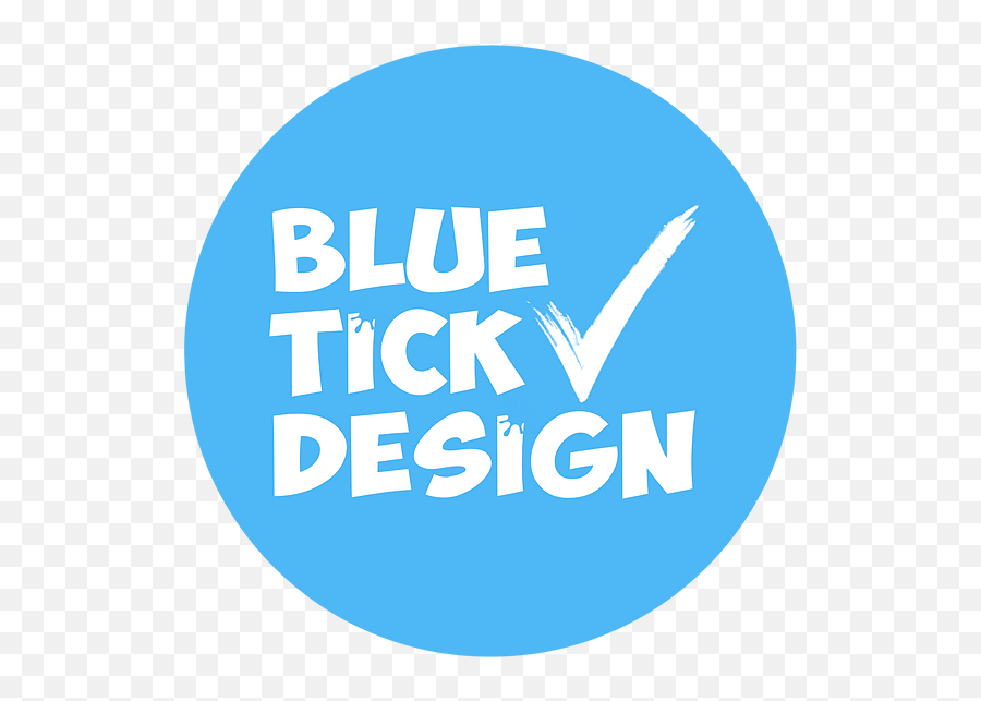 Get Creative Blue Tick Design - Language Emoji,Round Logo Design