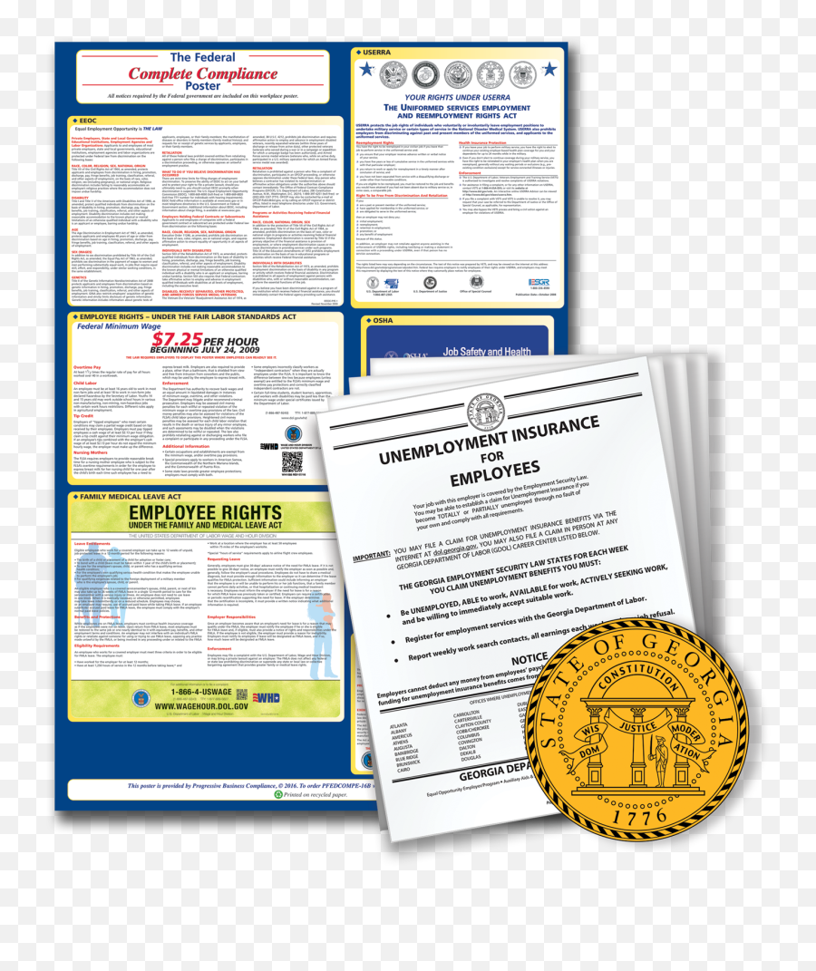 Georgia Federal And State Labor Law Poster Kit Resourceful - State Emoji,Georgia Png
