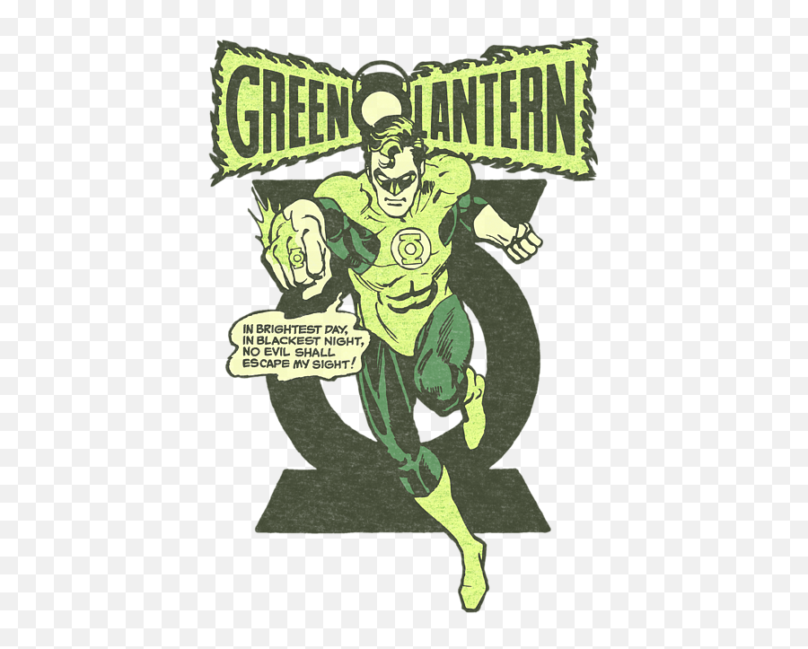 Green Lantern - Retro Oath Tshirt Emoji,Green Lantern Transparent
