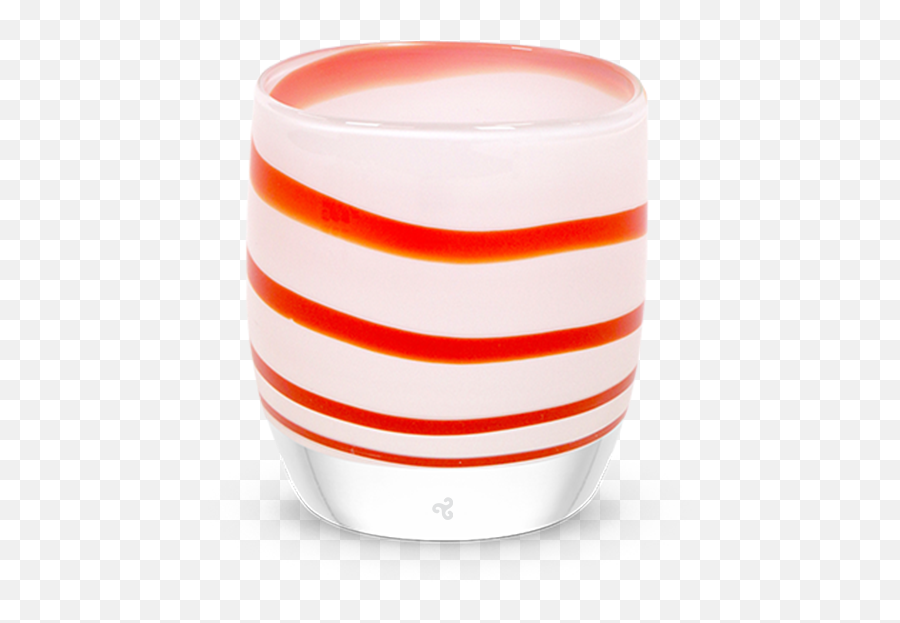 Candy Cane Red And White Striped Glass Candle Holder Emoji,Candycane Png