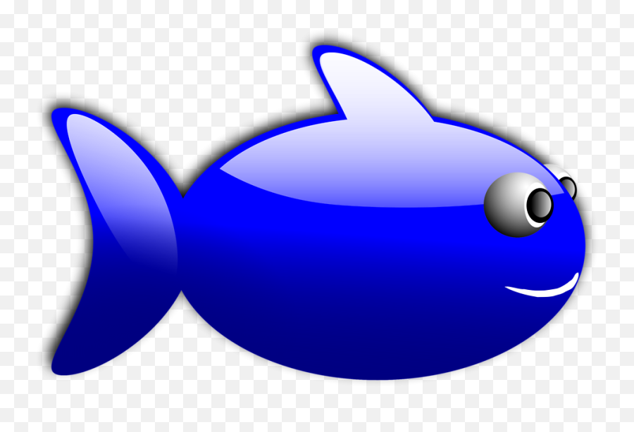 Fish Shark Clipart Free Image - Blue Clipart Fish Emoji,Shark Clipart