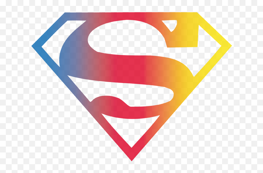 Superman Gradient Superman Logo Mens - Clipart Superhero Logo Emoji,Superman Logo