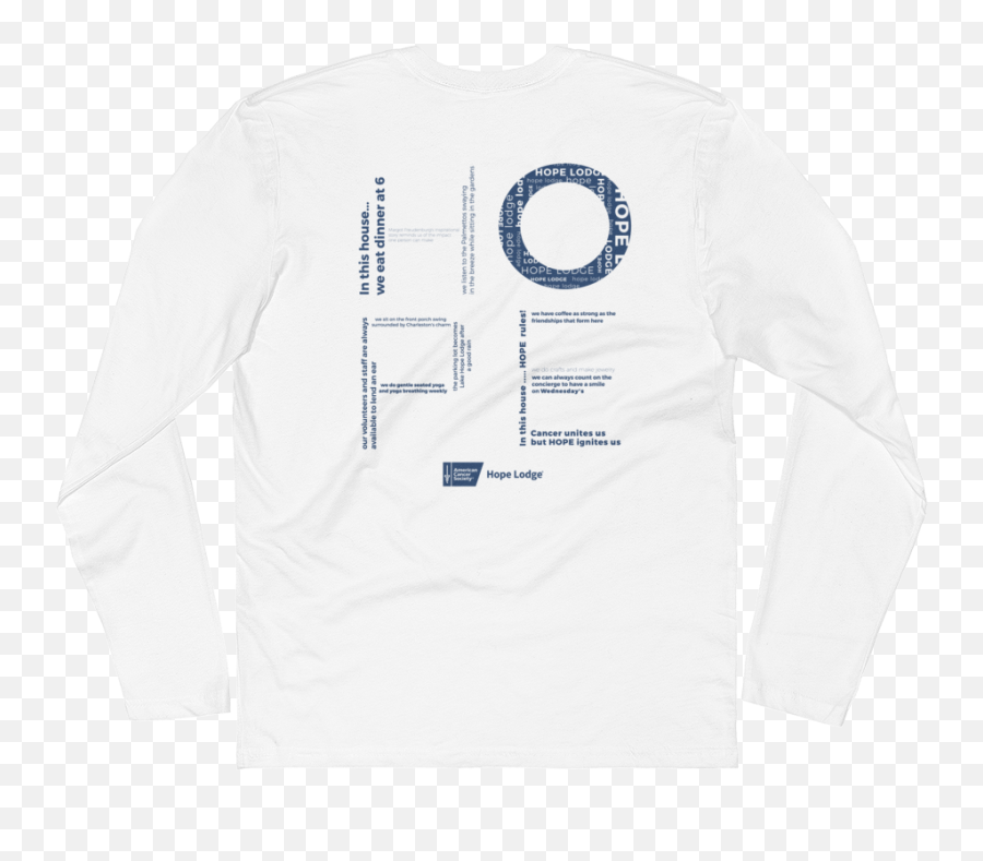 Hope Lodge American Cancer Society Long Sleeve Shirt Emoji,American Cancer Society Logo Png