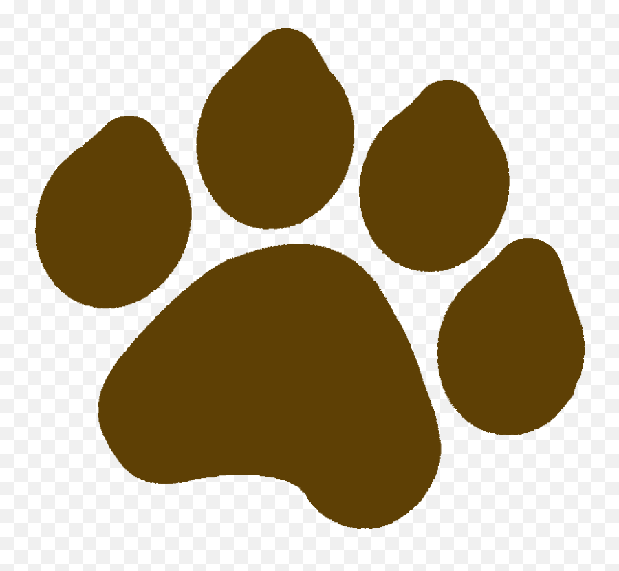 Dog Paw Cat Printing Clip Art - Brown Png Download 1095 Emoji,Cougar Paw Clipart