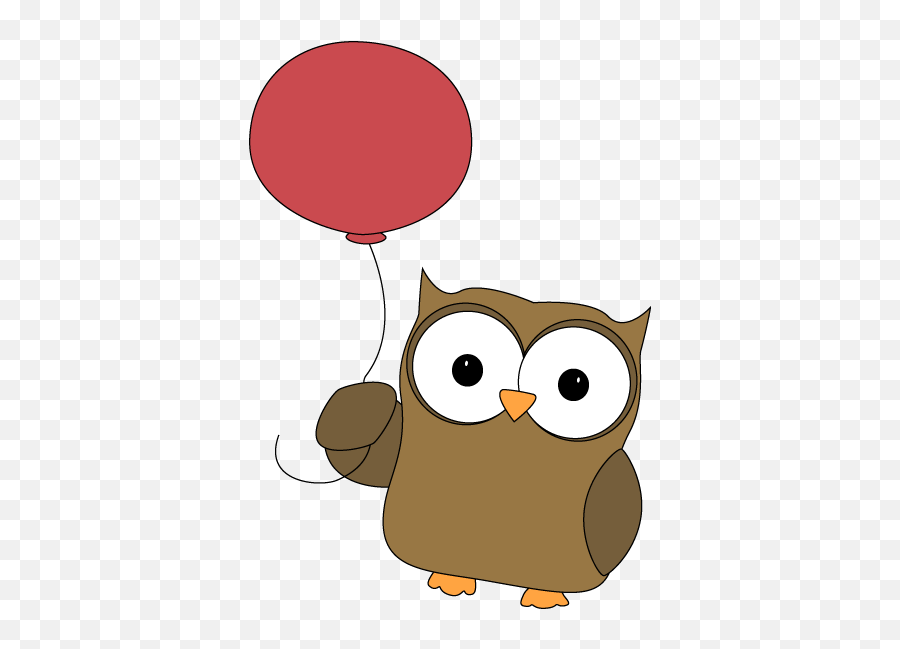 Owl Clip Art - Owl With Balloons Clipart Emoji,Owl Clipart