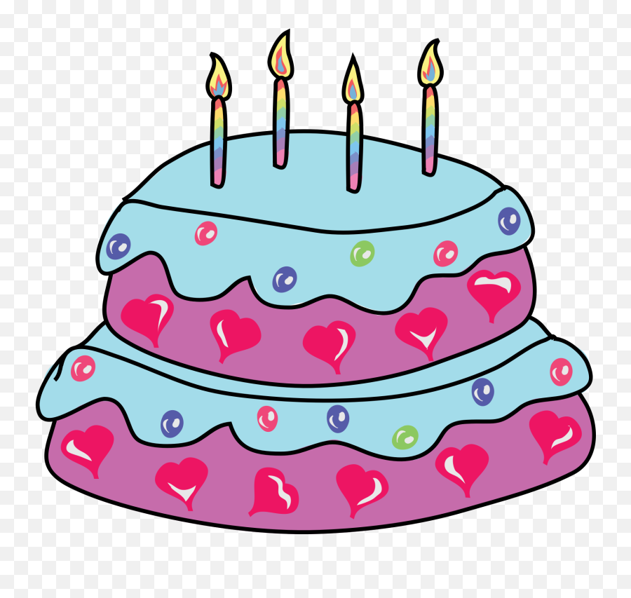 Birthday Cake Clip Art Black And White - Sweet Cake Clipart Emoji,Cake Clipart Black And White