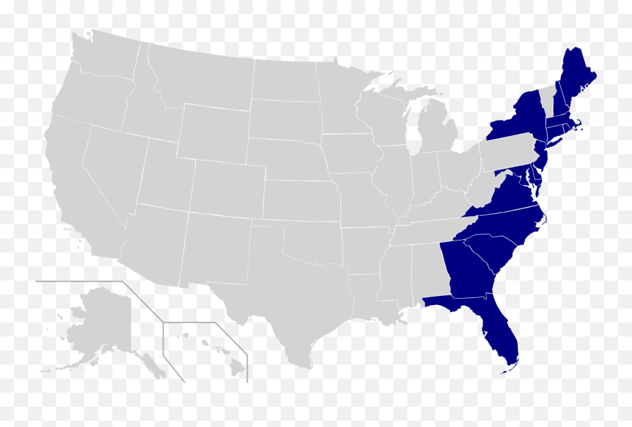 Usa States Atlantic Coast - Driver License Vs License Emoji,Usa Png