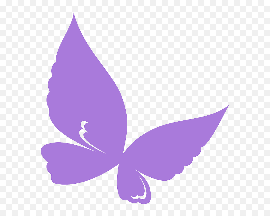Butterfly Decoration Silhouette - Cartoon Purple Butterfly Png Emoji,Butterfly Silhouette Png