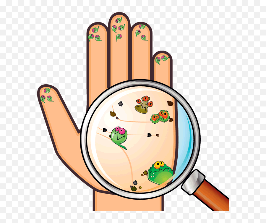 Little Hands Make Big Germs - Germ Hands Clipart Transparent Emoji,Germs Clipart