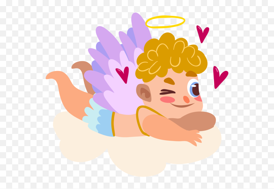 Cupid Animation Cartoon Flower For Valentines Day - 1515x1364 Fairy Emoji,Cupid Png