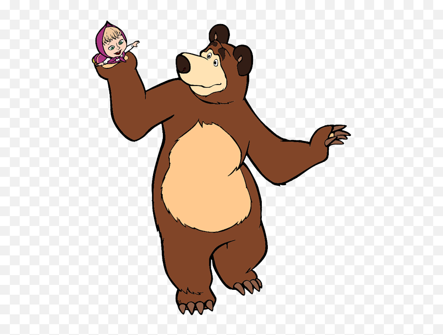 Brown Bear Clipart - Masha And The Bear Animation Masha And The Bear Clipart Emoji,Bears Clipart