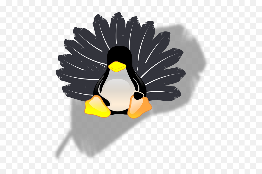 Linux Turkey Clip Art At Clker - Linux Emoji,Turkey Feather Clipart