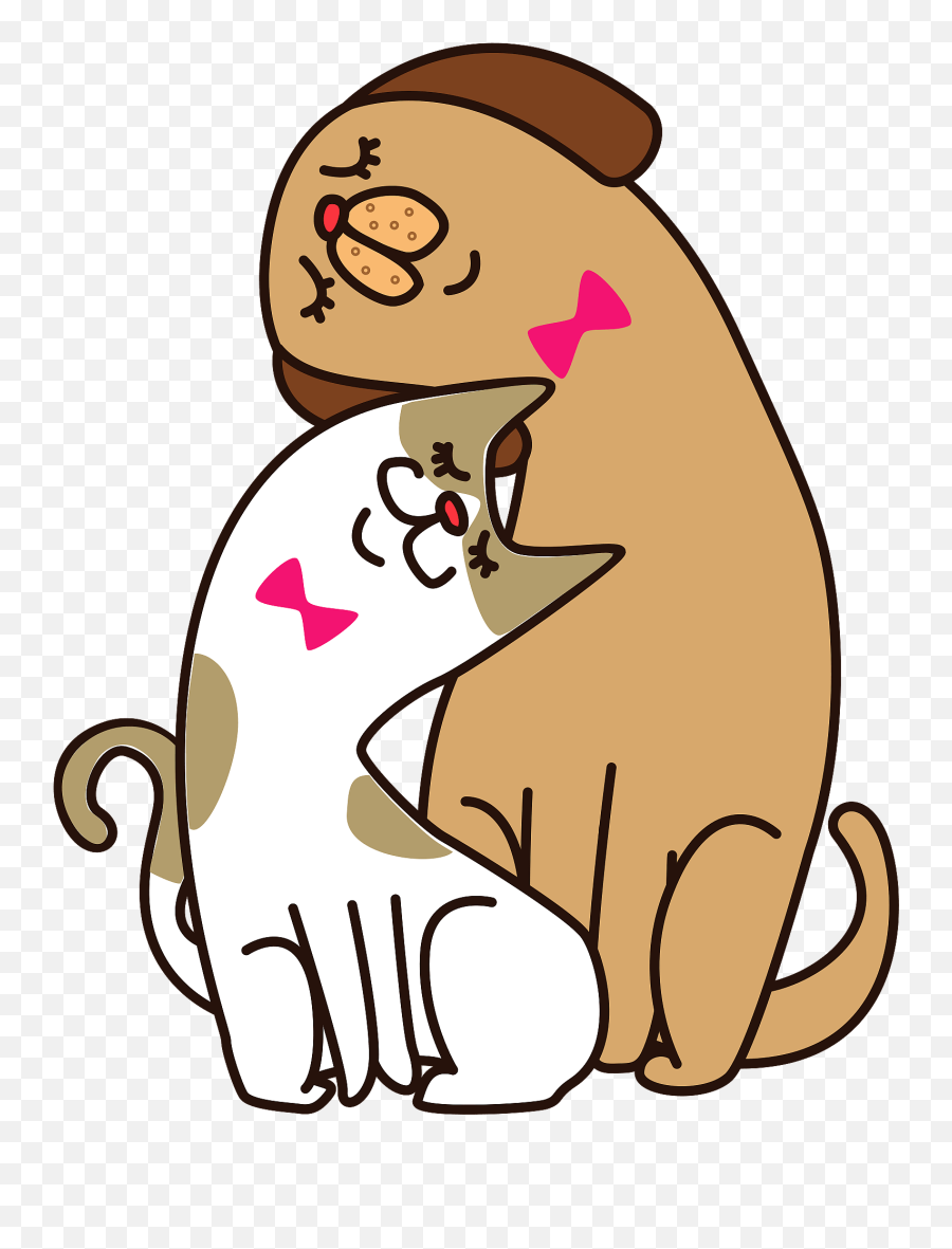 Dog And Cat Clipart Free Download Transparent Png Creazilla Emoji,Cat And Dog Clipart