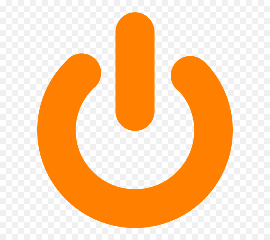 Orange Power Button Svg Clip Arts 540 X Emoji,X Button Png