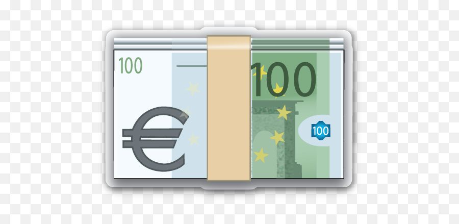 Banknote With Euro Sign - Euro Emoji Full Size Png,100 Emoji Transparent