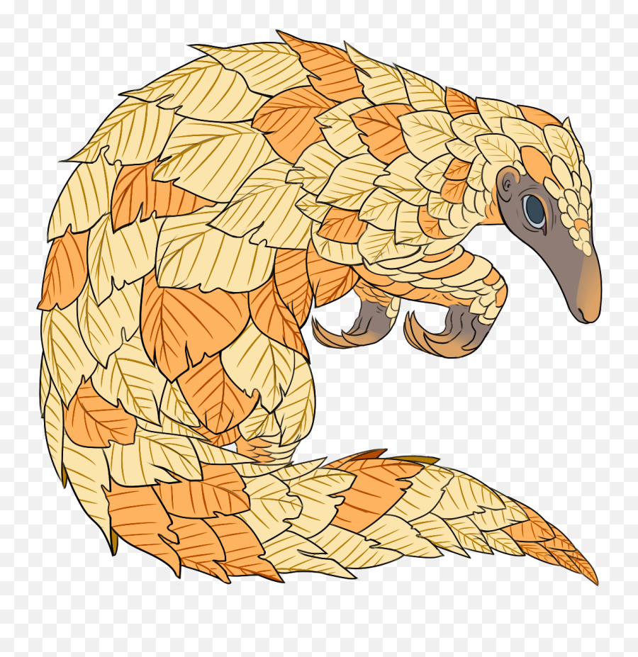 Download Autunm - Leaf Pangolin Or Fall Pangolin A Sneaky And Emoji,Sneaky Clipart