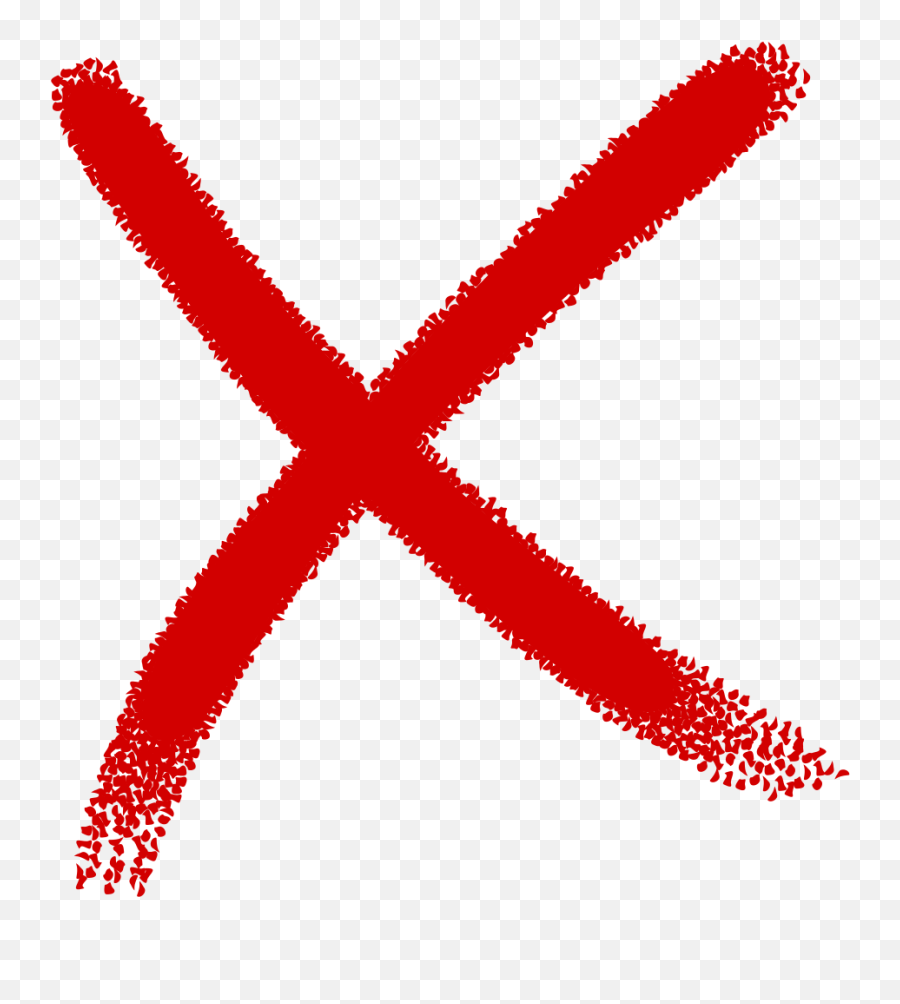 Red X Freehand - Letter X Emoji,X Transparent