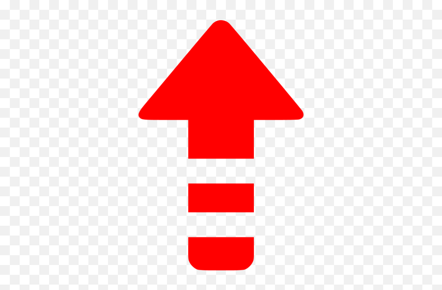 Red Arrow Up 6 Icon - Vertical Emoji,Red Arrow Transparent