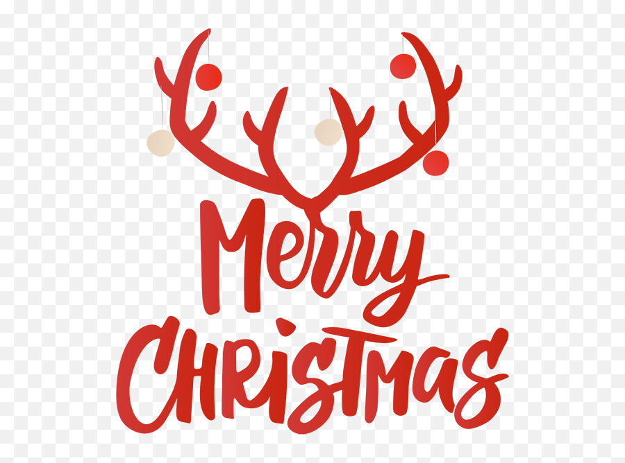 Download S50015 U201cmerry Christmas Antlersu201d - Design Png Image Emoji,Merry Christmas Logo Png