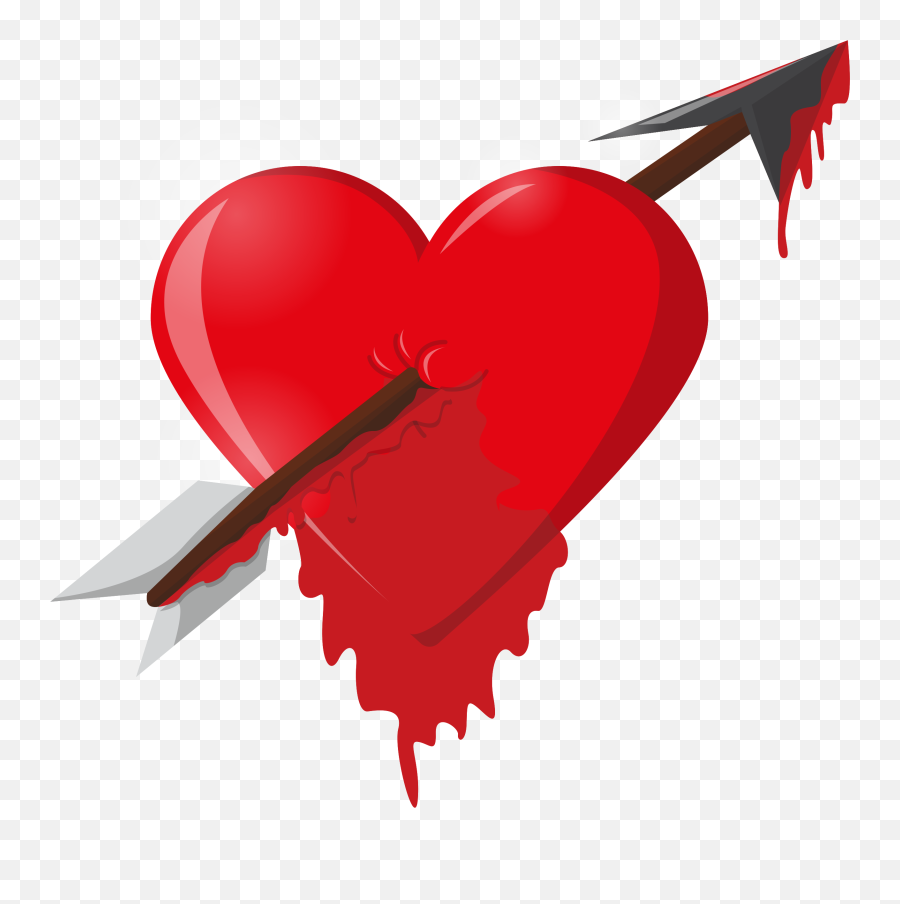 Free Heart Arrow Dripping Blood Png - Heart Dripping Blood Emoji,Blood Png