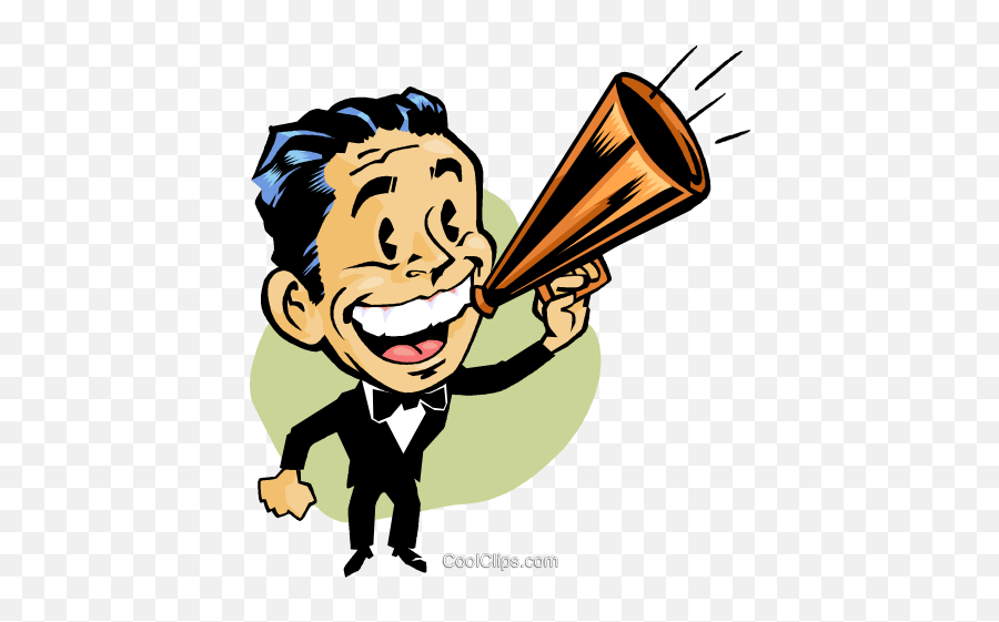Man Making Announcements Royalty Free - Transparent Announcement Clipart Emoji,Announcement Clipart