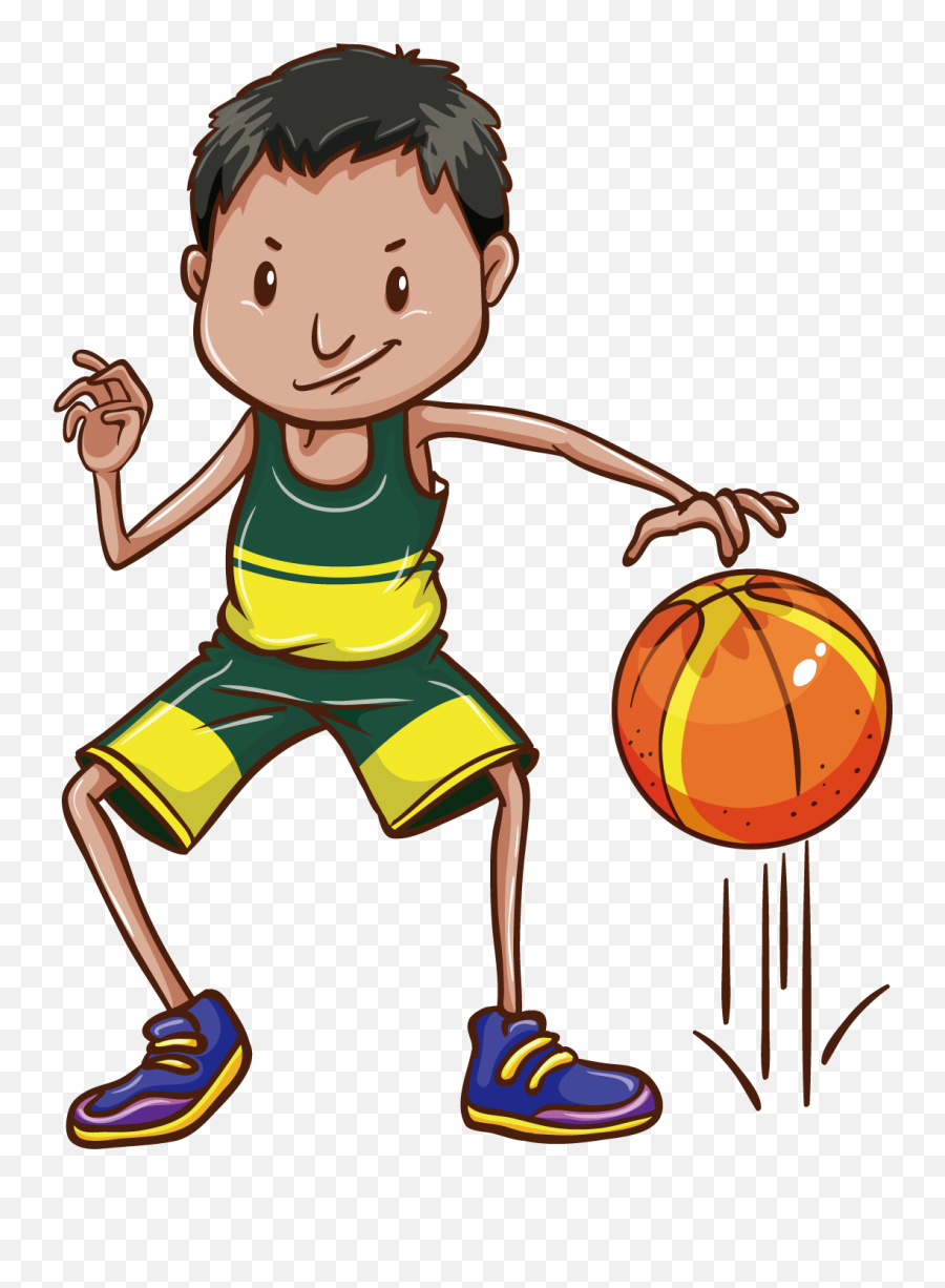 Clipart Girl Basketball Player Clipart - Personas Jugando Baloncesto Emoji,Basketball Player Clipart