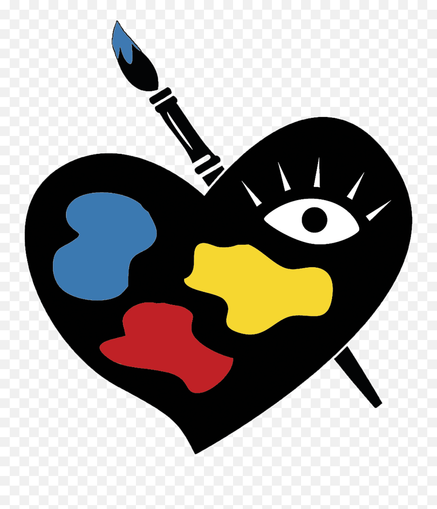 Painting - Heart With Art Emoji,Painting Logos