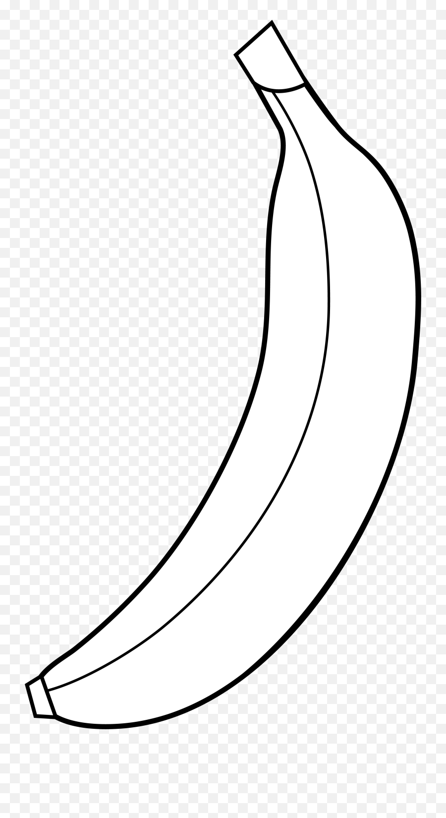 Black And White Banana Clipart Free - Banana Clipart Black And White Emoji,Banana Clipart