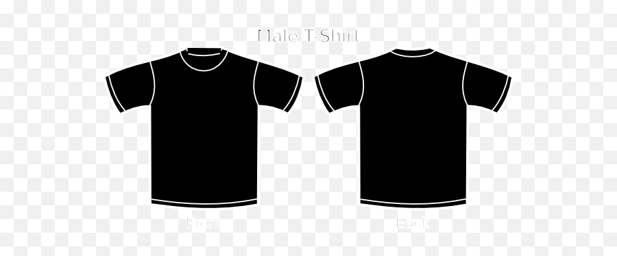 T Shirt Clipart Front And Back - Black Polo T Templete Emoji,Shirt Clipart