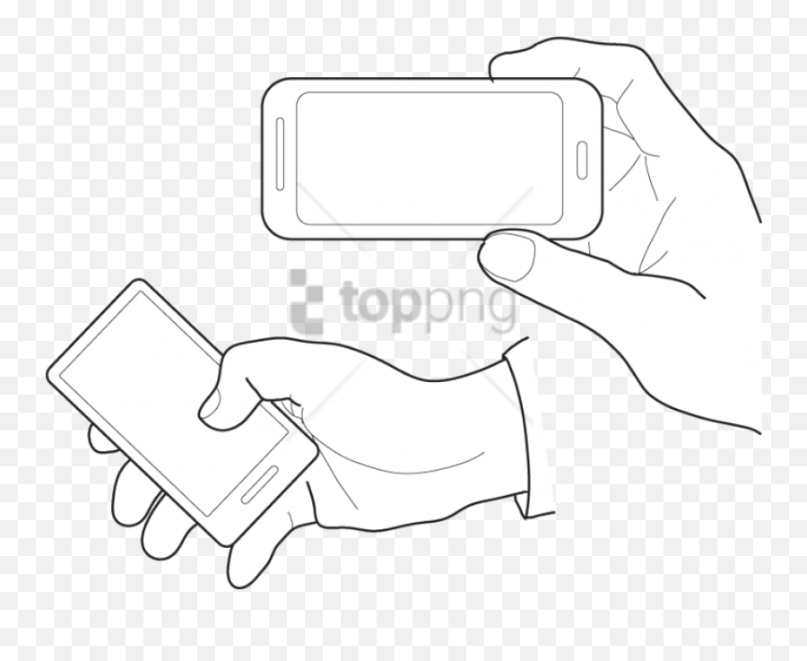 Download Free Png Download Vector Hand And Phone Png Images Emoji,Hand Holding Phone Png
