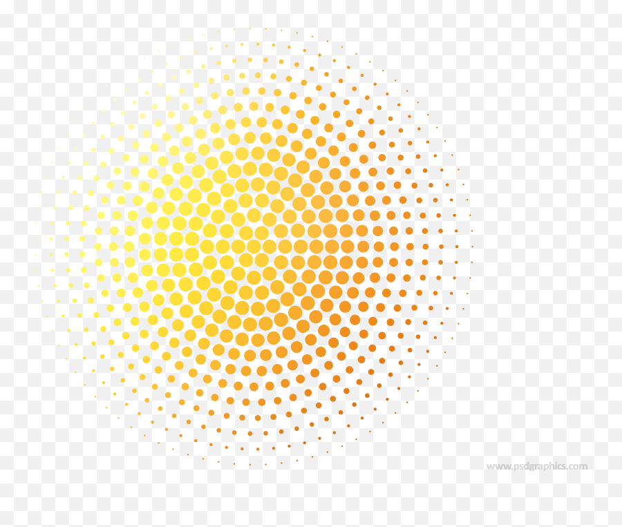 Dotted Circles Decoration Vector Ai Psdgraphics - Halftone Emoji,Circle Png