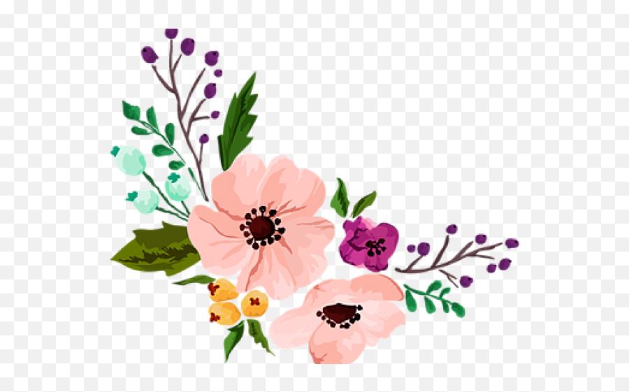 Vintage Flower Clipart Wedding Theme - Transparent Minimal Flower Png Emoji,Tea Party Clipart