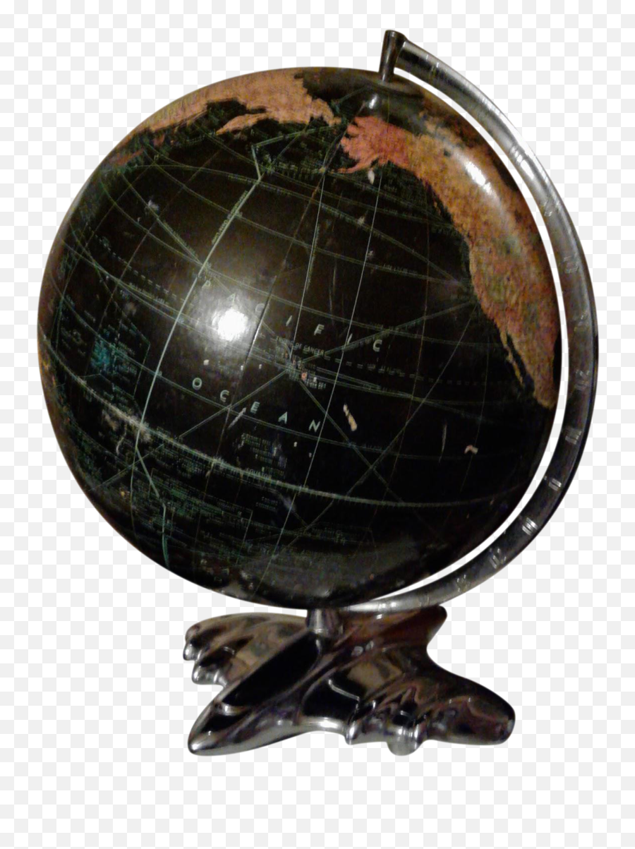 Weber Art Deco World Globe On Chairishcom Art Deco Home - Transparent Background Png Globe Png Emoji,World Globe Png