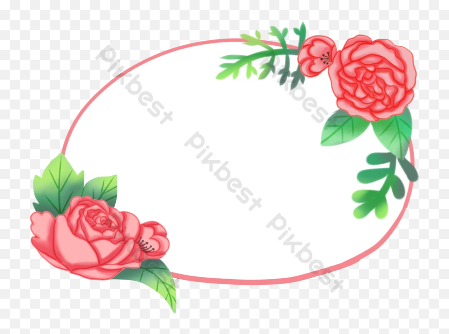 Drawing Beautiful Flowers Frame Png Images Psd Free - Floral Emoji,Flower Frame Png